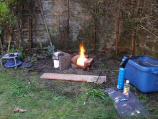 Wood fire